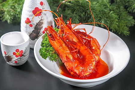 红烧㸆大虾阿根廷大虾高清图片