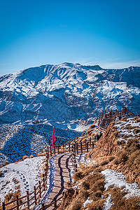 雪后的张掖平山湖大峡谷背景