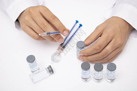 针管标志医疗疫苗接种背景