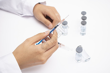 拿针管护士医疗疫苗接种背景