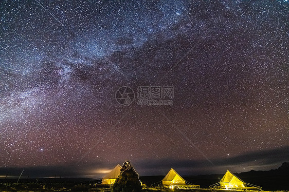 银河星空流星雨摄影图片图片