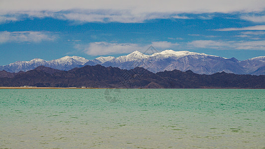 青海青藏线上大柴旦的湖泊风光图片