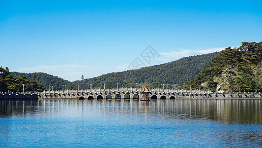 江西九江庐山芦林湖背景