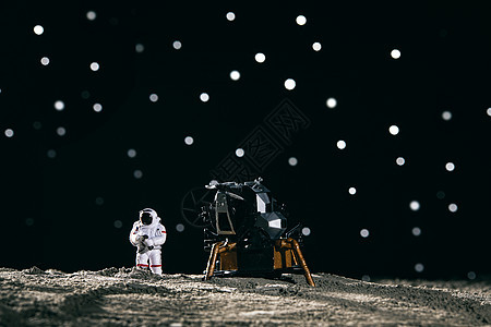 太空登月宇航员微距图片