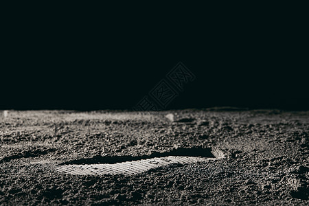 太空登月微距脚印图片