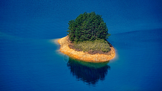 世界岛浙江千岛湖风光背景