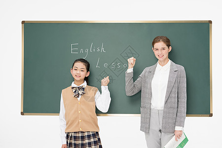 英语外教辅导女学生高清图片
