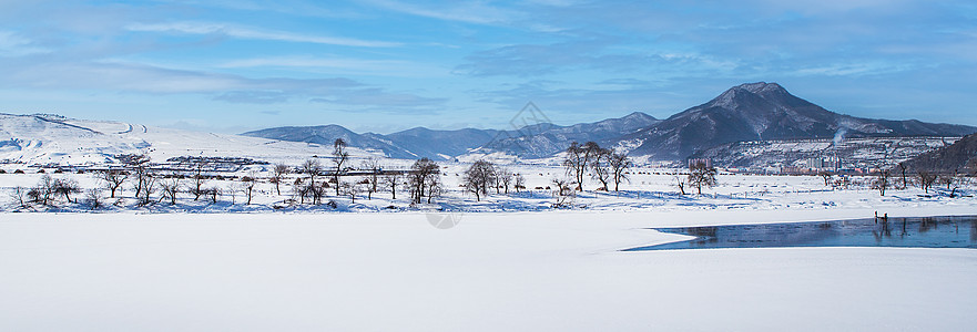 冬至雪景吉林亚龙湾景区冬天风景背景