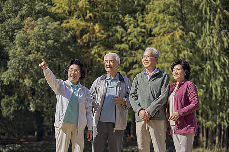 老年人户外游玩高清图片