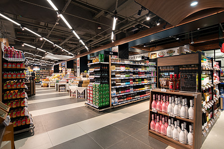 新年购物主题商场超市场景背景