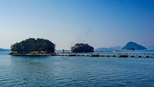 世界岛浙江千岛湖风光背景