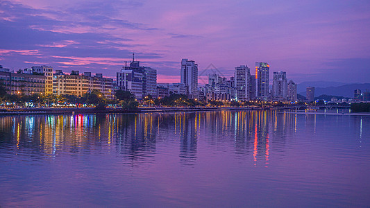 海南夜景海南三亚夜景背景