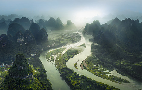 青山绿水素材桂林背景