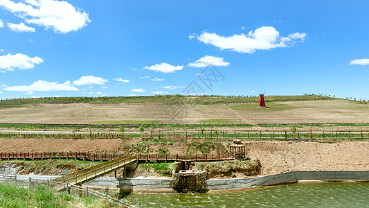 内蒙古山村夏季景观高清图片