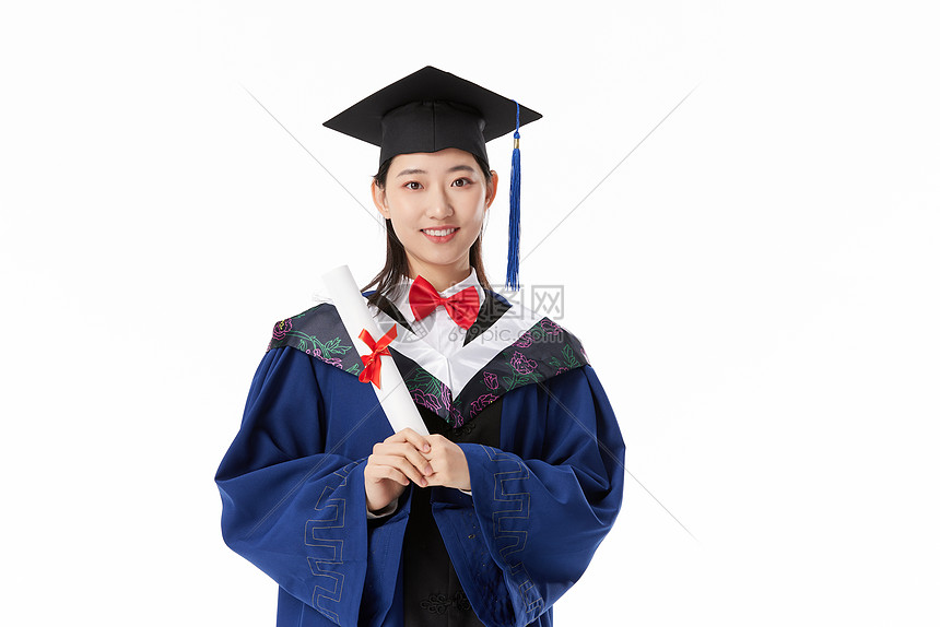 女研究生硕士毕业服形象