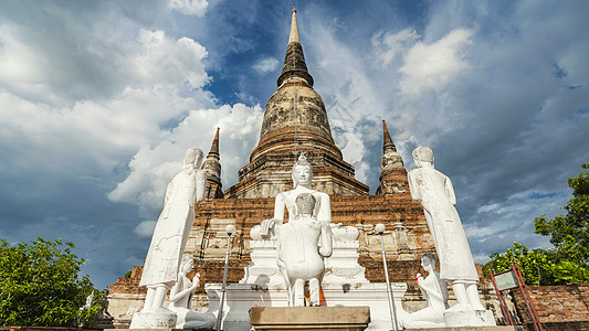 泰国大城世界文化遗产佛像雕像图片