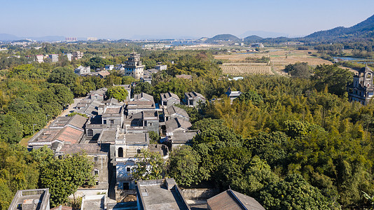 世界文化遗产广东开平碉楼马降龙景区高清图片