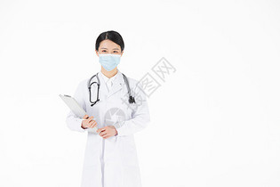 戴口罩的女性医师形象图片