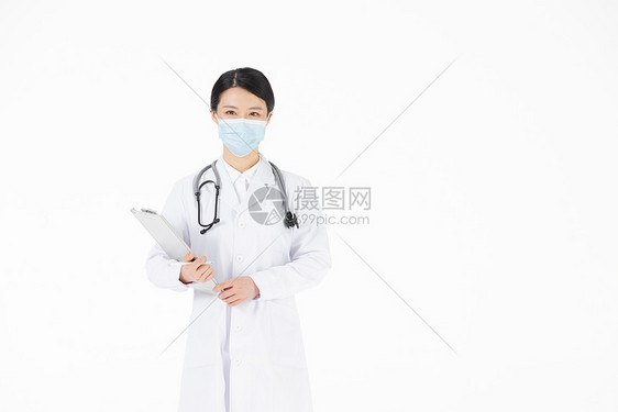 戴口罩的女性医师形象图片