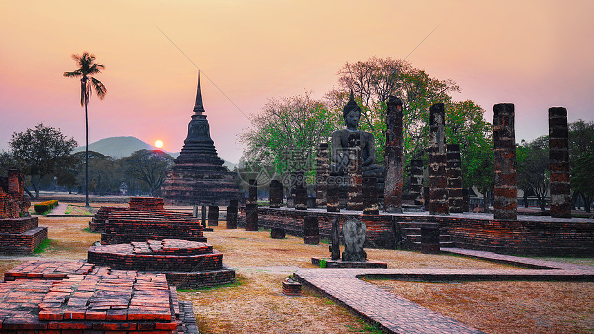泰国世界遗产素可泰历史古城遗迹