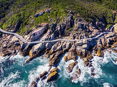 手绘大海海南岛海滨公路背景