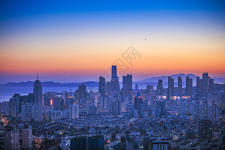 城市天际线夜景天文暗光环境下的城市夜景背景