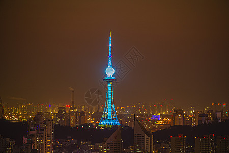 青岛电视塔夜景图片