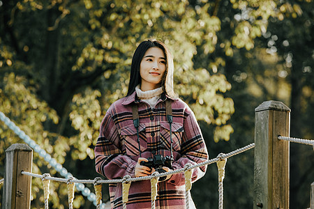 文艺女生青春清新美女写真背景