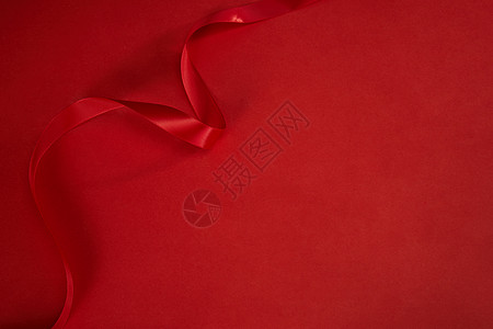 妇女节主题背景红色丝带高清图片