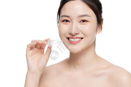 美女牙齿背景图片