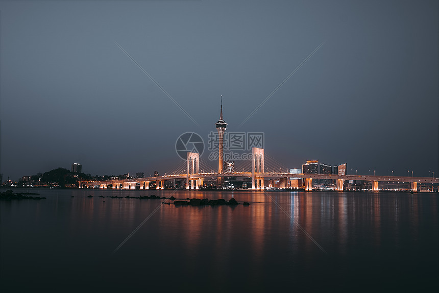 澳门塔夜景图片