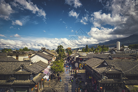 古代建筑大理全景背景