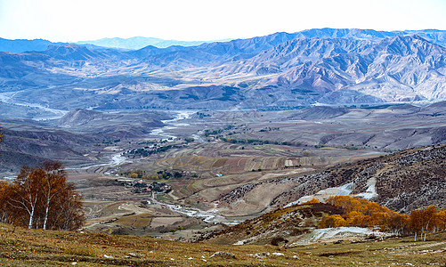 内蒙古大青山秋季景观高清图片
