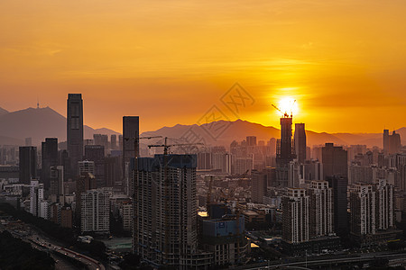 锦州笔架山深圳日出东方背景