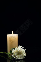 祈福燃烧的蜡烛图片
