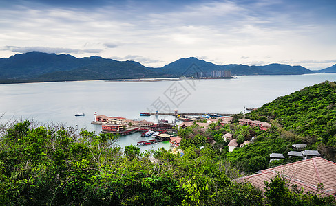 海南陵水5A景区分界洲岛海岛渔人码头背景