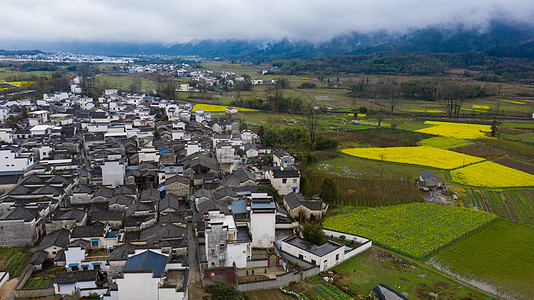 安徽黄山古村落春季风光图片