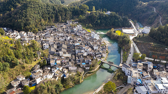 安徽黄山石潭村春季风光高清图片