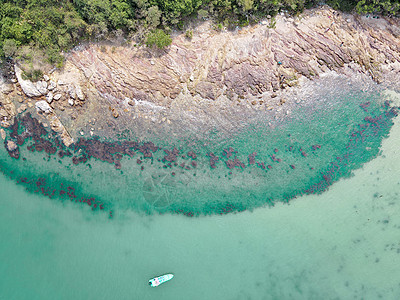 深圳福田航拍深圳海边风光背景