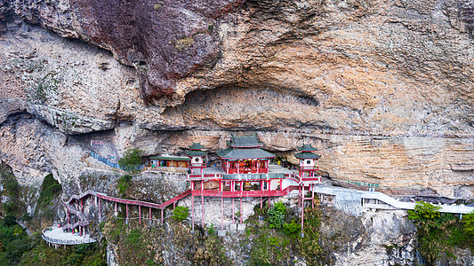 悬空古刹灵通寺图片素材