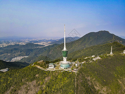 深圳福田航拍深圳梧桐山背景