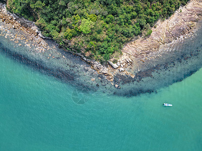 深圳福田航拍深圳杨梅坑海边风光背景