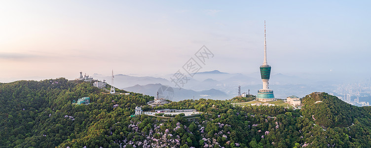 深圳平安早晨的深圳梧桐山背景