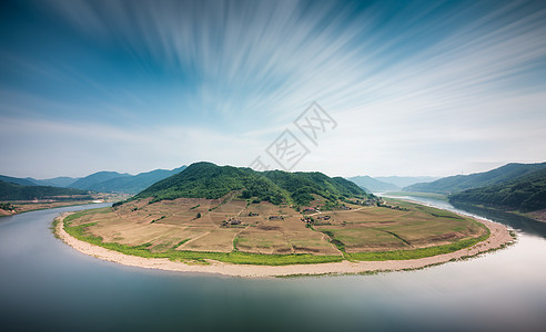 鸭绿江山水风光背景图片