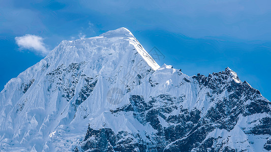 喜马拉雅山脉雪峰美景背景