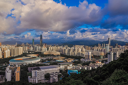 笔架山鸟瞰深圳高清图片