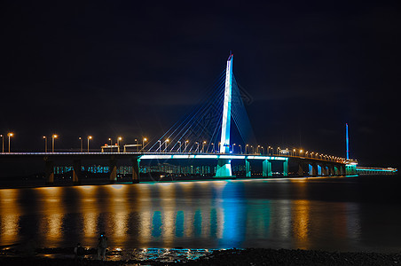 深圳湾夜景背景图片