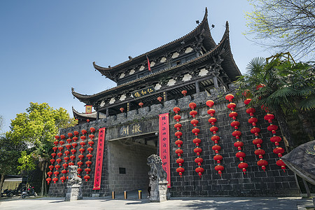 刚古纸安徽歙县徽州古城背景