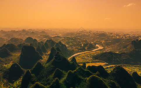 桂林旅游桂林阳朔喀斯特地貌背景