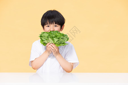 儿童健康饮食吃绿色蔬菜图片